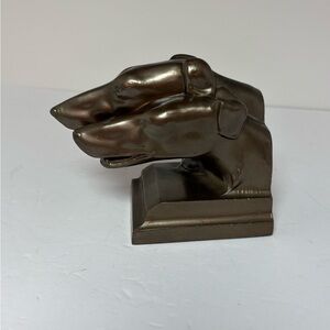 Bronze Dog Head Bookend